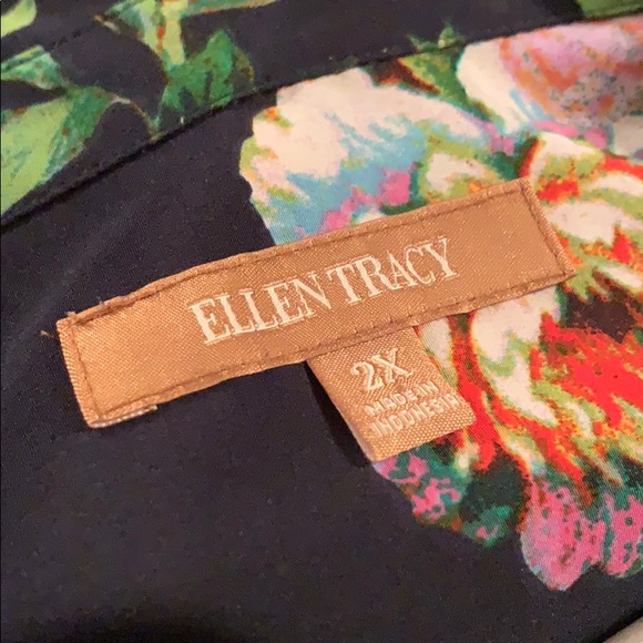 Long sleeves Ellen Tracy floral top - Picture 3 of 3